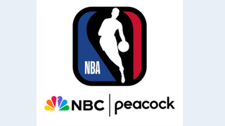 NBA logo with NBC and Peacock logos