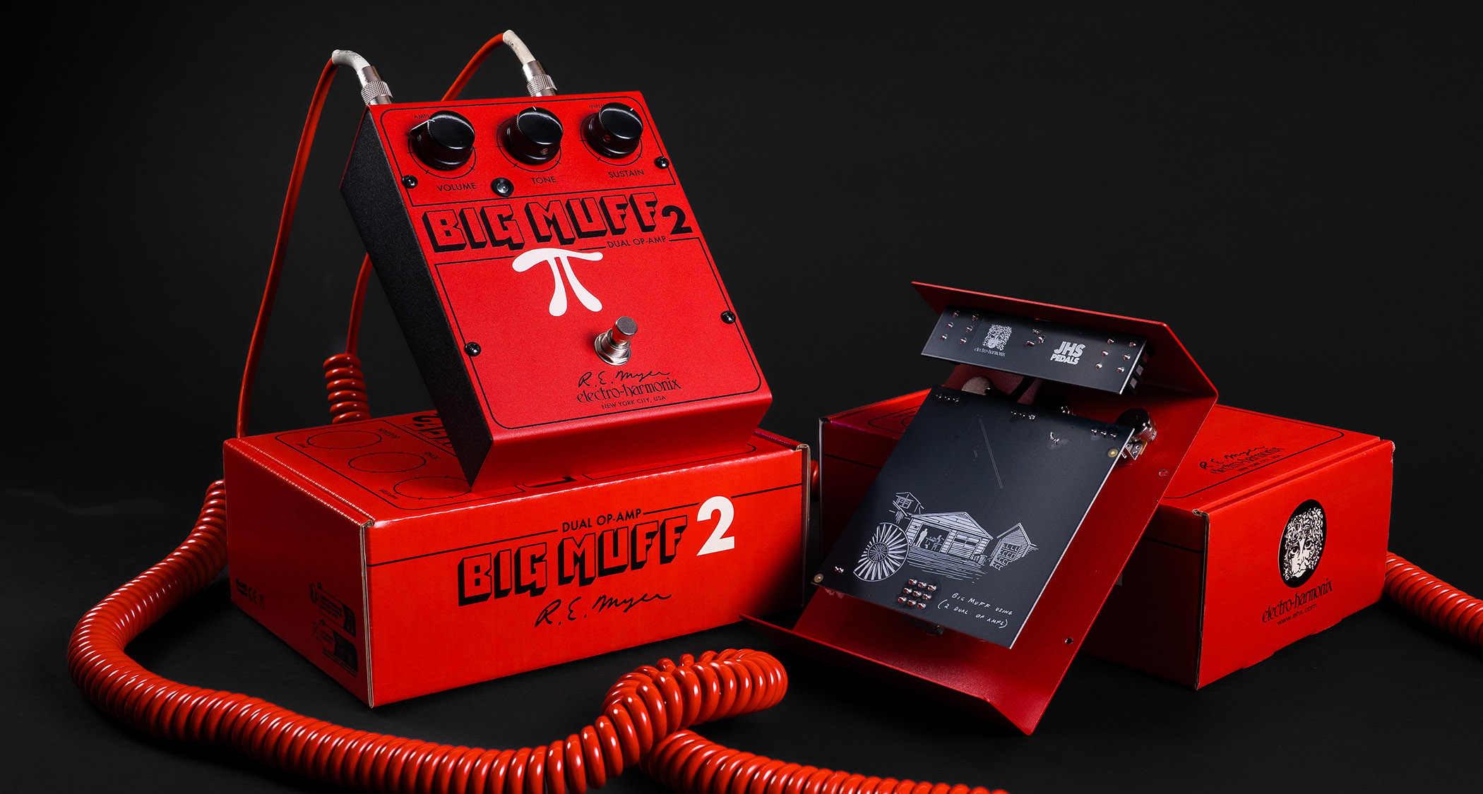 JHS Pedals x Electro-Harmonix Big Muff 2: This limited edition fuzz pedal was created from a long-lost blueprint that was unearthed while researching the upcoming book about the NYC pedal brand.