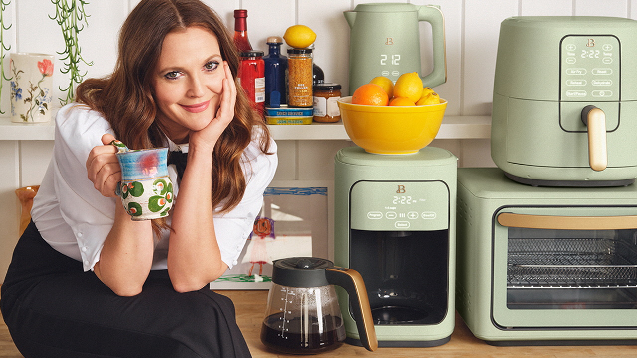 Drew Barrymore s Beautiful 14 cup coffee maker is back in stock at 