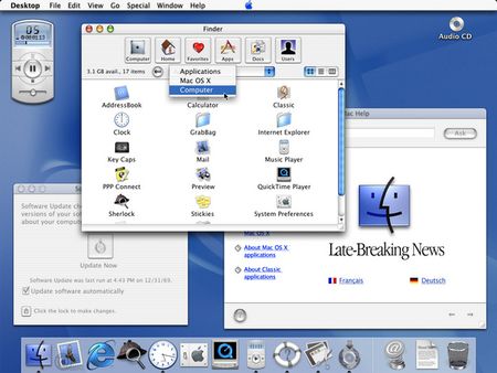 The first version of OS X: Cheetah