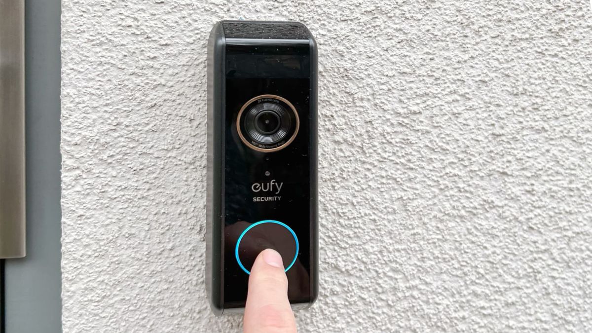 Eufy Video Doorbell Dual installed on wall