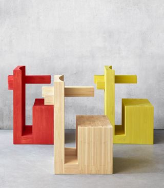 Alexander Lervik furniture: three wooden seats