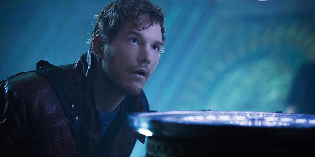 Chris Pratt as Starlord in Guardians of the Galaxy