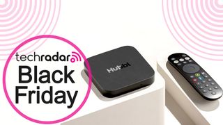 Hubbl Hub and Remote promotional image with TechRadar Black Friday badge overlaid