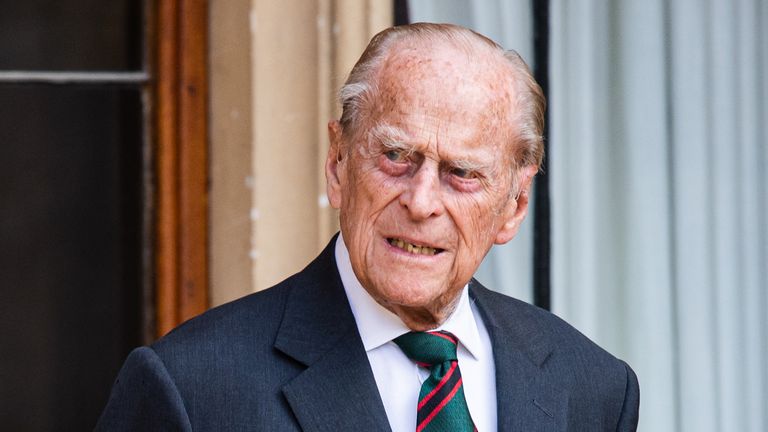 Prince Philip, Duke of Edinburgh during the transfer of the Colonel-in-Chief of The Rifles at Windsor Castle on July 22, 2020