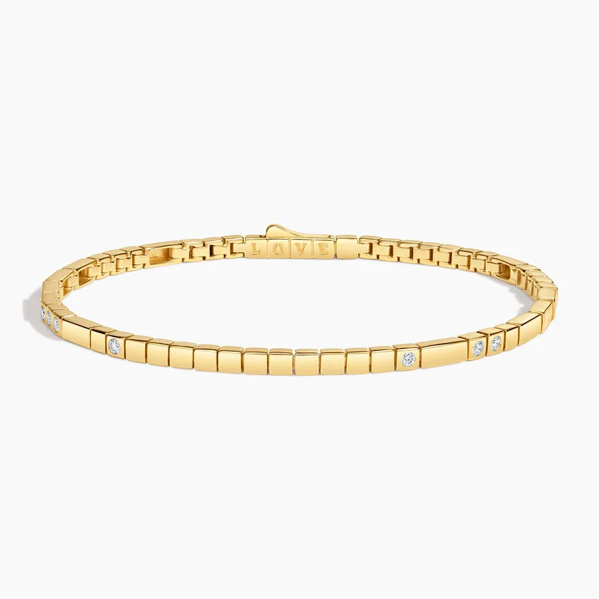 Brilliant Earth, Petite Love Decoded 6.5 in. Diamond Bracelet in 14K Yellow Gold
