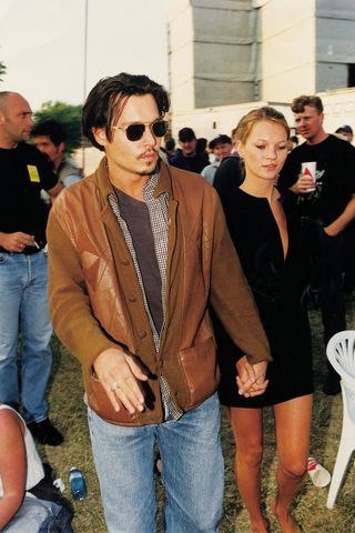 Kate Moss And Johnny Depp At A Sex Pistols Concert, 1996