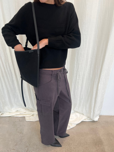 Charcoal Purple Cargo Pants