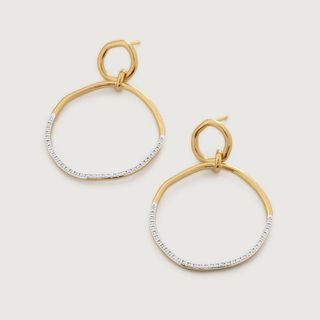 Gold Vermeil Riva Diamond Ripple Cocktail Earrings - Diamond