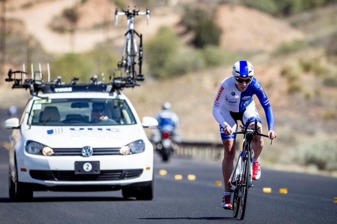 Alison Powers (UnitedHealthcare) finished within 10 seconds of the winner for fourth place.