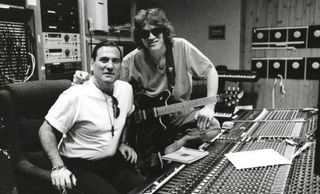 David Garfield (left) in the studio with Eddie Van Halen