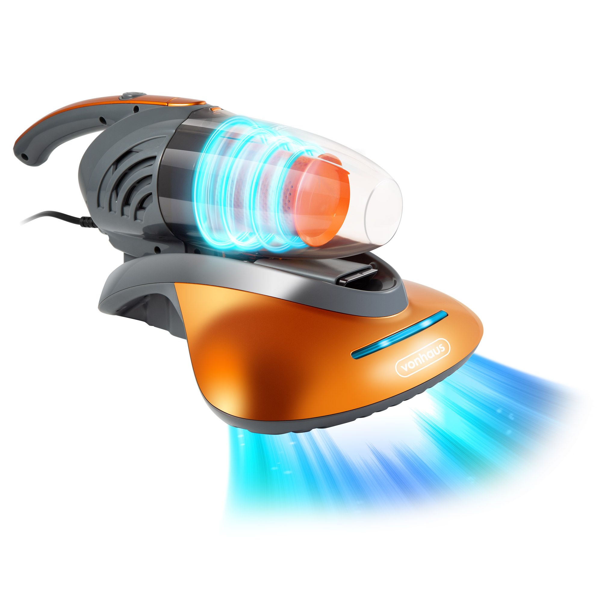 Handheld Uv Vacuum Cleaner With 1.2l Dust Tank &amp;amp; Crevice Tool