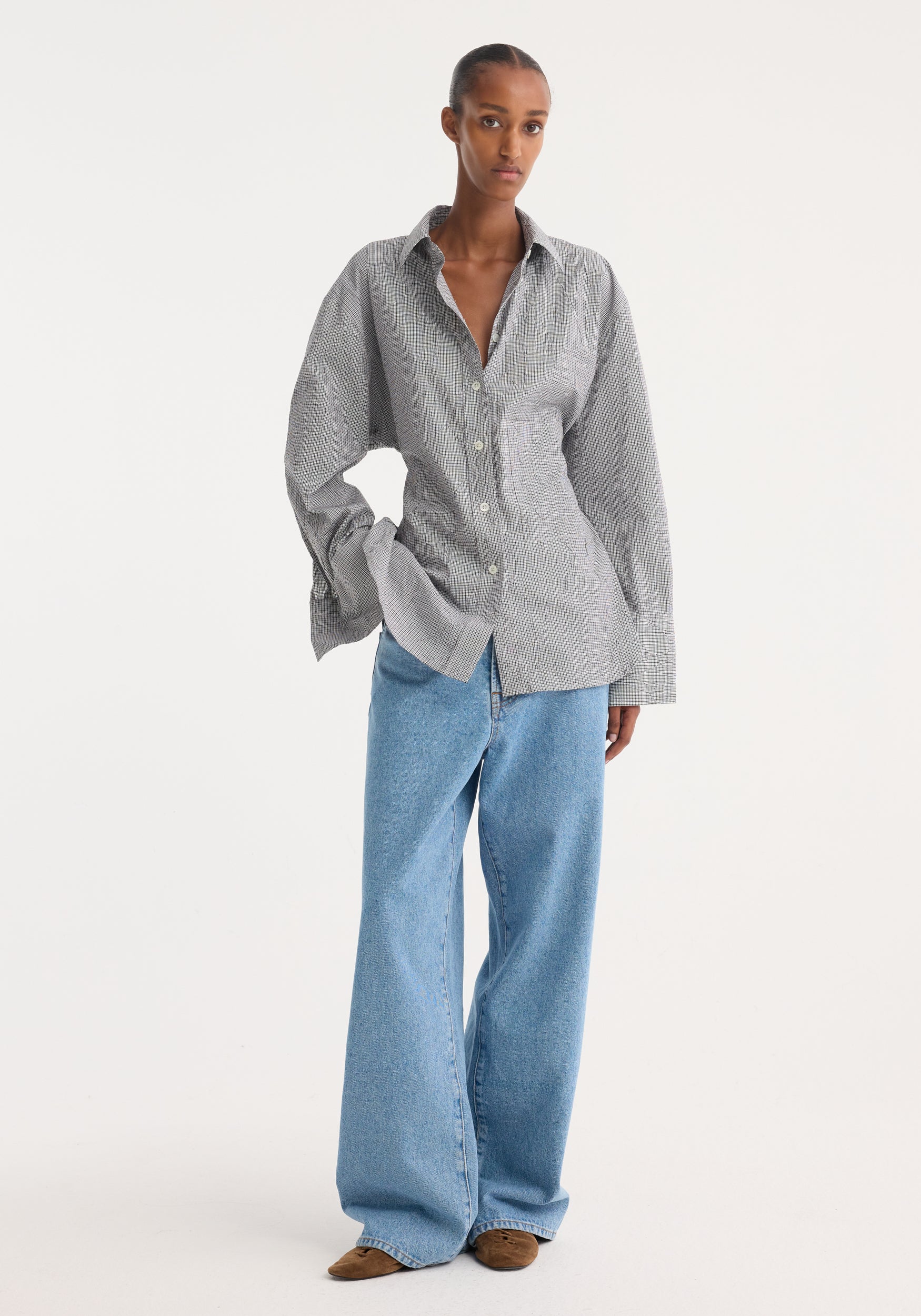 Oversized Checked Cotton-Flannel Shirt