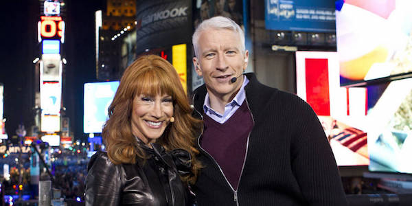 Kathy and Anderson during CNN&#039;s New Years coverage