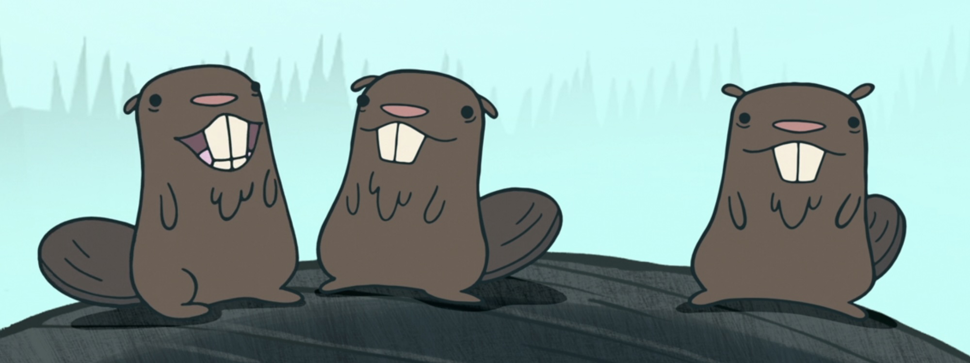 Beavers who like cavorting on Gravity Falls