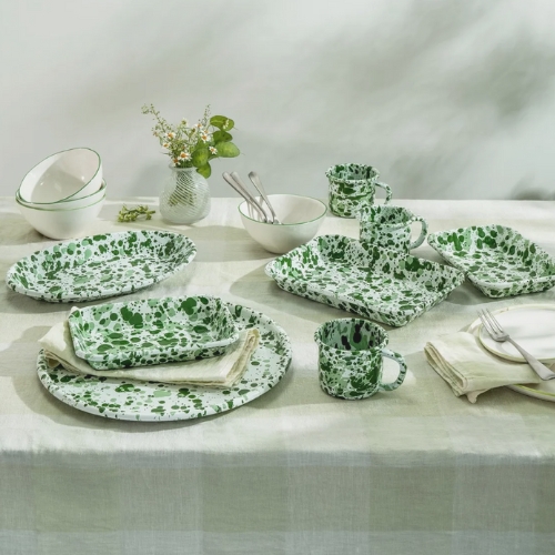 Daylesford Organic green splatterware collection