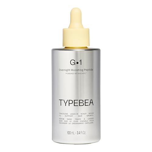 Typebea G1 Overnight Boosting Peptide Hair Growth Serum, Rita Ora Hair Care, Powered by Clinically Proven Baicapil&amp;trade;, Sulphate &amp;amp; Paraben Free, Vegan, for Every Hair Type,100ml