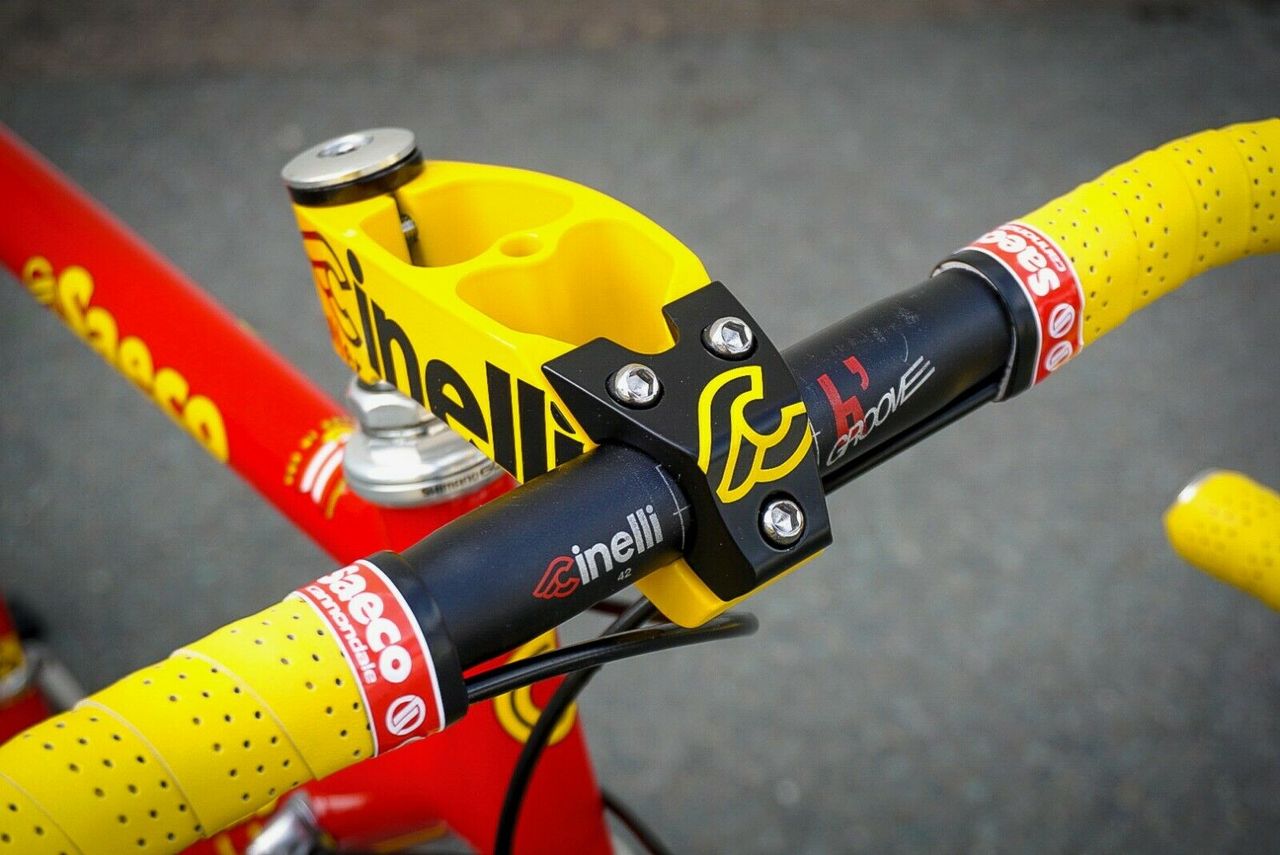 The bike has a Cinelli Alter stem, just like 'Cipo' used