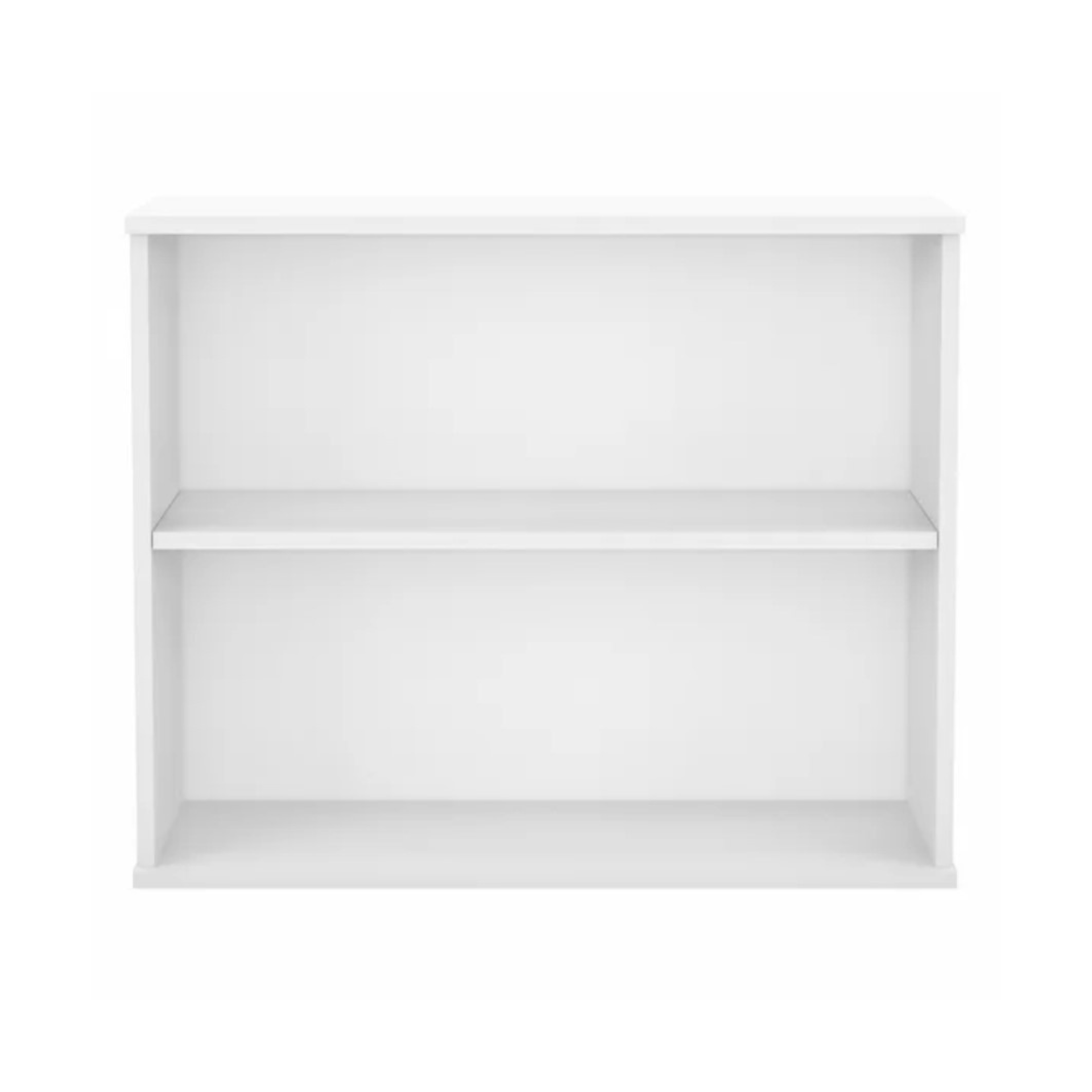 Sebuah rak buku putih