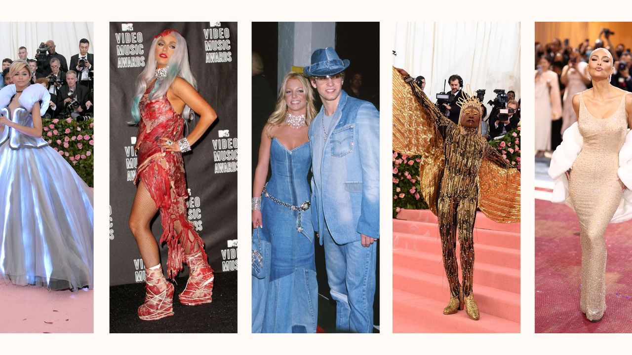 Composite image of Zenday, Lady Gaga, Britney Spears and Justin Timberlake, Billy Porter and Kim Kardashian