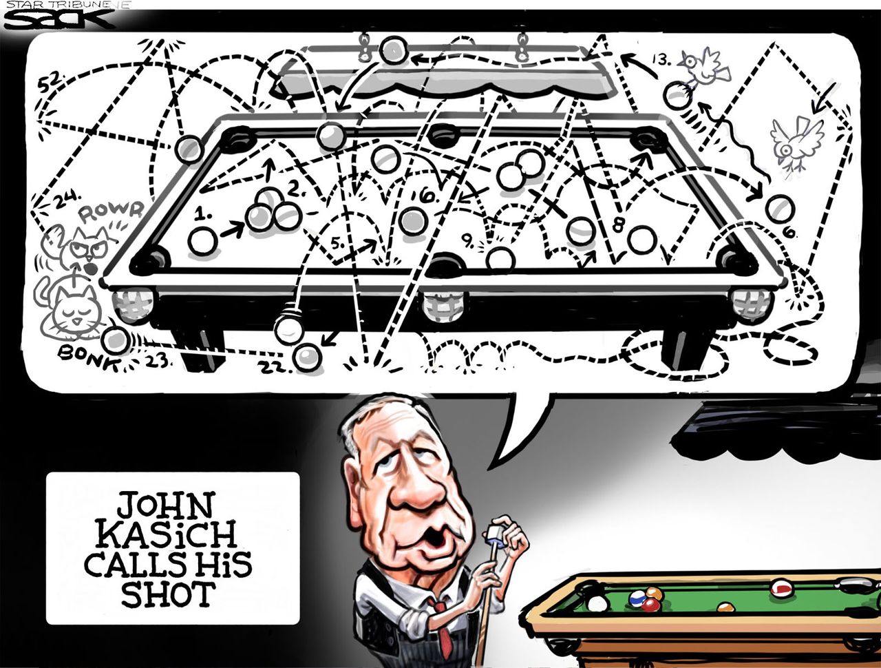 Political Cartoon U.S. Kasich 2016