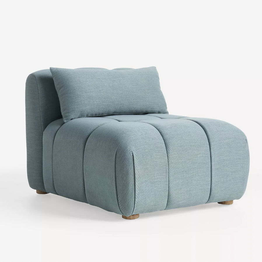 Kora Tufted Performance Woven Modular Armless Chair