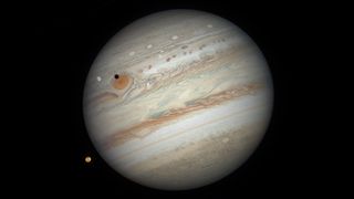 Jupiter with Europa and Io