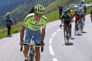 Alberto Contador (Tinkoff) couldn't shake the Sky stranglehold
