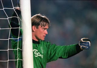 Mogens Krogh in action for Brondby against Hamburg in August 2000.