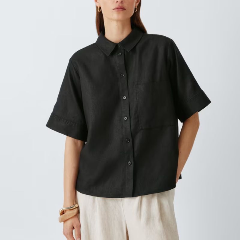 John Lewis , Pure Linen Short Sleeve Resort Shirt