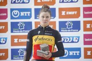 Paris-Roubaix Femmes 2022 - 2nd Edition - Denain - Roubaix 124,7 km - 16/04/2022 - Lotte Kopecky (BEL - Team SD Worx) - photo Rafa Gomez/SprintCyclingAgencyÂ©2022
