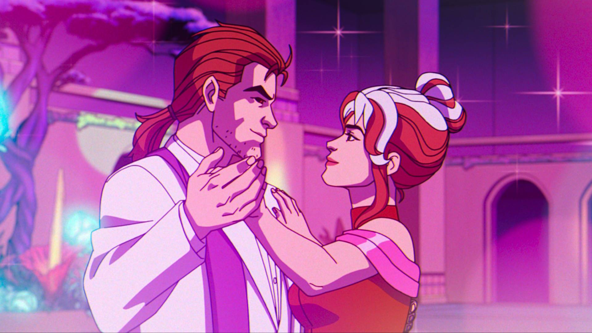 Rogue and Gambit dancing in X-Men '97 Season 2 episode 8