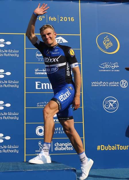 Marcel Kittel steps onto the podium