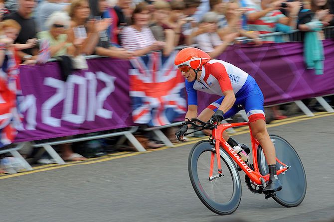 Chavanel representing France in the individual time trial at the 2012 London Olympics, in which he finished 29th