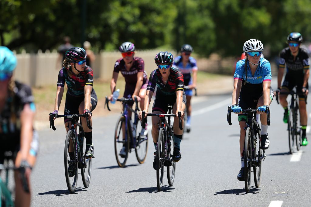Tiff Cromwell, centre, after stage 3
