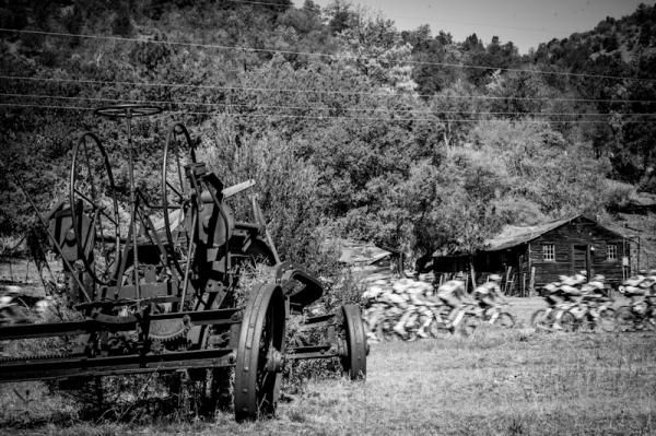 Passing by some history along the route.