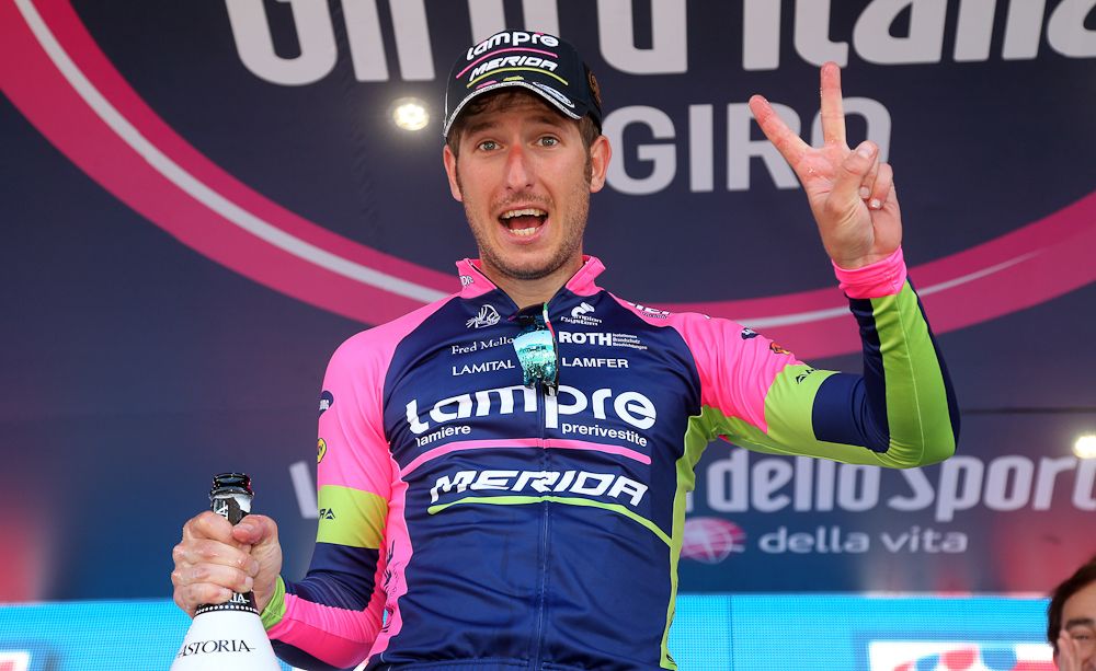 That's two Giro d'Italia stage wins this year for Sacha Modolo.