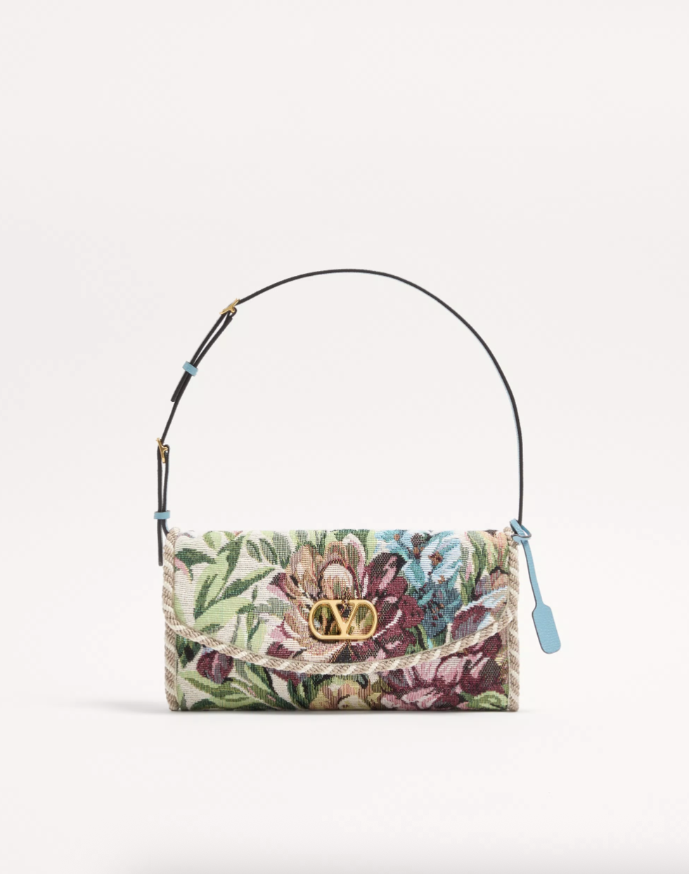 Valentino Garavani , DeVain Small Shoulder Bag In Jacquard Voyage Imaginaire Fabric