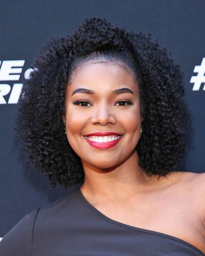 Gabrielle Union's Curly Topknot