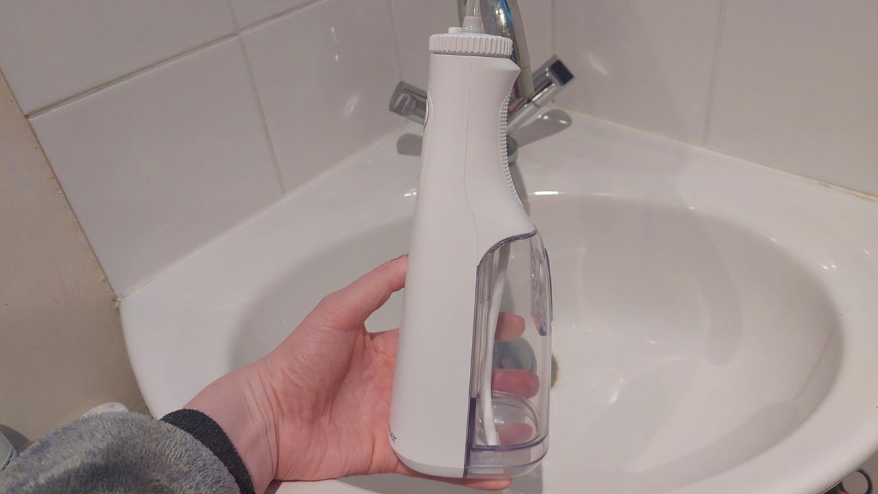 Waterpik Cordless Select being tested by Live Science contributor Lou Mudge