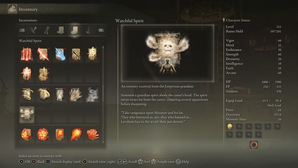 Elden Ring Hornsent Grandam quest - Watchful Spirit