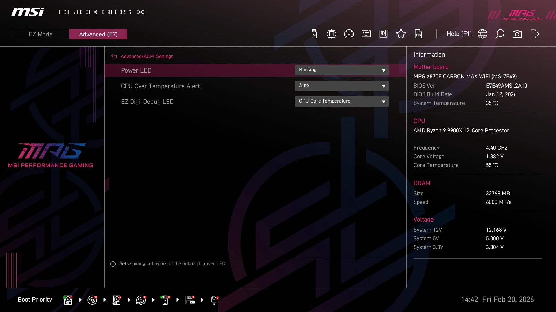 MSI X870E Carbon Max Wifi