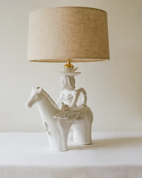 Horsewoman Lamp Base