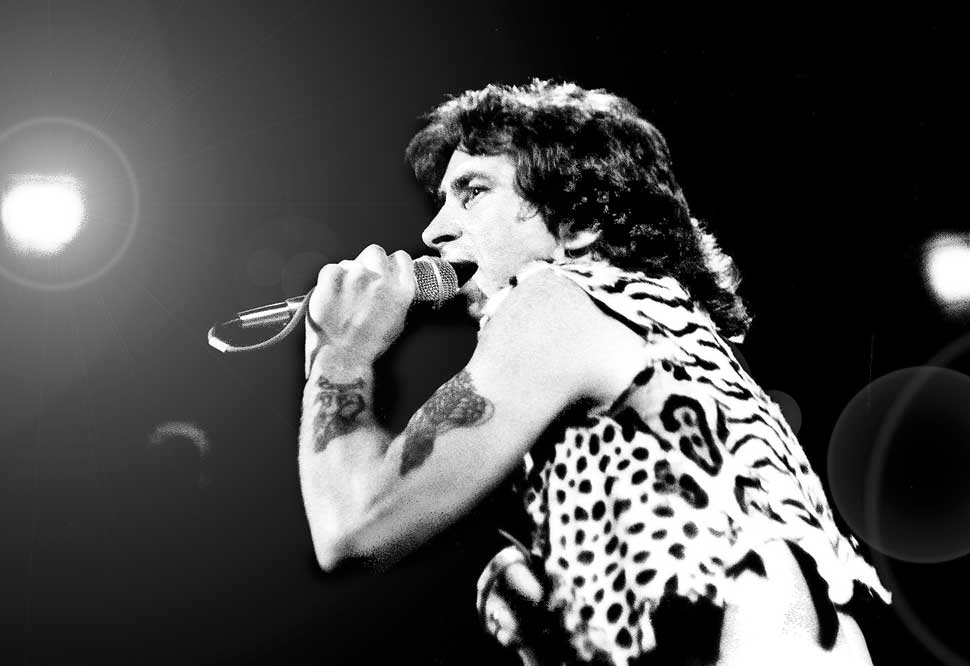 Bon Scott onstage