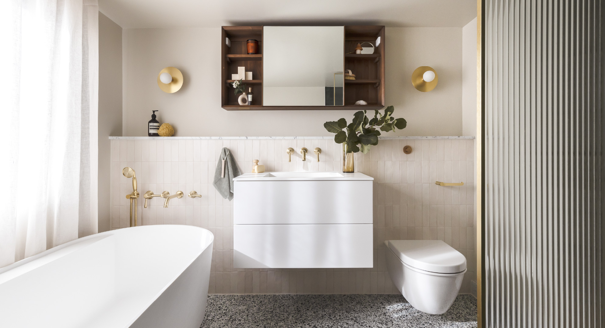ABI Interiors brushed brass taps