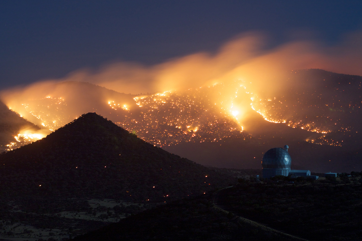 Feel the heat: The Texas Forest Service undertook controlled burns on April 17 near the McDonald Observatory.