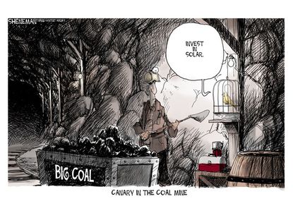 Editorial cartoon Big Coal