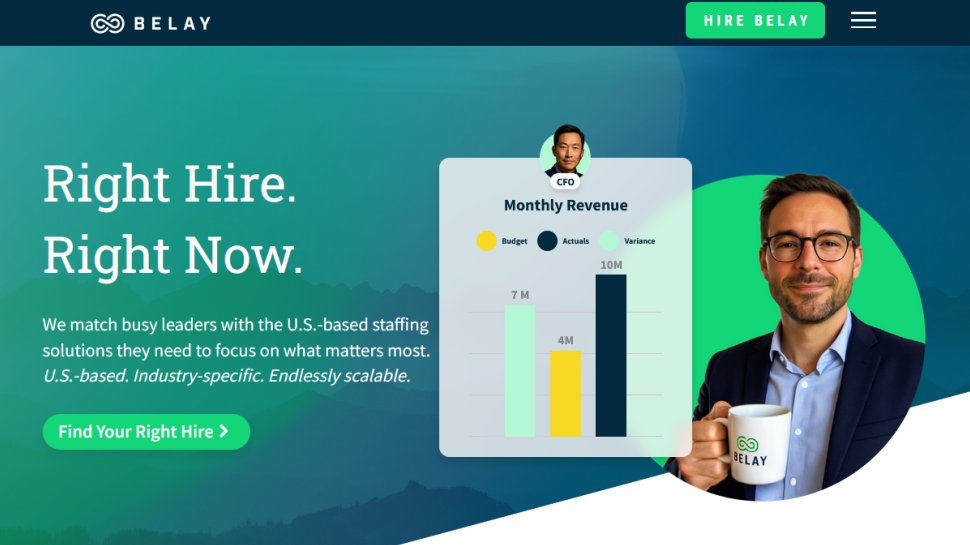 Belay website screenshot (August 2025).