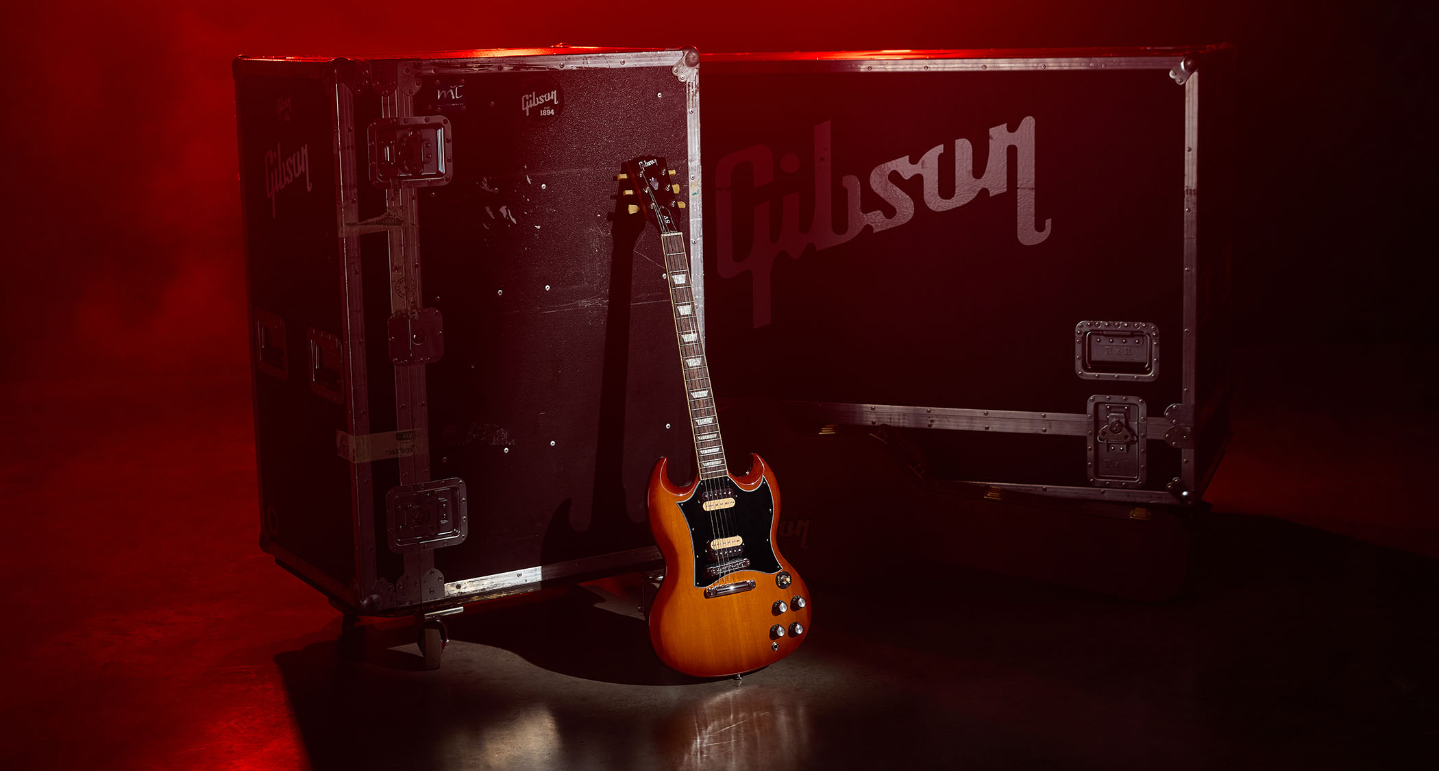 Gibson Sadler Vaden SG Standard: the guitarist's new signature model arrives in a Natural Burst finish with a black pickguard &amp;mdash; just like the 2005 SG he has been playing onstage with Jason Isbell