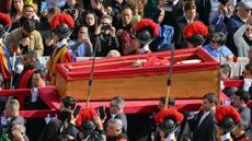 The coffin of Pope Francis 